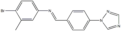 N-(4-bromo-3-methylphenyl)-N-{(E)-[4-(1H-1,2,4-triazol-1-yl)phenyl]methylidene}amine Struktur