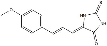 5-[(Z,2E)-3-(4-methoxyphenyl)-2-propenylidene]-2-thioxodihydro-1H-imidazol-4-one Struktur