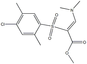 methyl 2-[(4-chloro-2,5-dimethylphenyl)sulfonyl]-3-(dimethylamino)acrylate Struktur