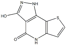 3-hydroxy-4,5-dihydro-1H-pyrazolo[3,4-d]thieno[3,2-b]pyridin-4-one Struktur