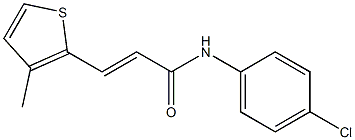 N1-(4-chlorophenyl)-3-(3-methyl-2-thienyl)acrylamide Struktur