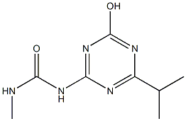 1-(4-Hydroxy-6-isopropyl-1,3,5-triazin-2-yl)-3-methylurea Struktur