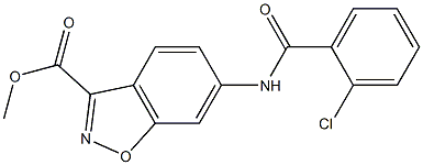 methyl 6-[(2-chlorobenzoyl)amino]-1,2-benzisoxazole-3-carboxylate Struktur