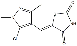 5-[(Z)-(5-chloro-1,3-dimethyl-1H-pyrazol-4-yl)methylidene]-1,3-thiazolane-2,4-dione Struktur