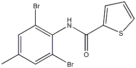 N2-(2,6-dibromo-4-methylphenyl)thiophene-2-carboxamide Struktur