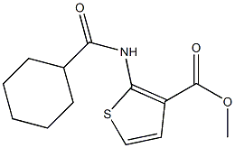 methyl 2-[(cyclohexylcarbonyl)amino]thiophene-3-carboxylate Struktur