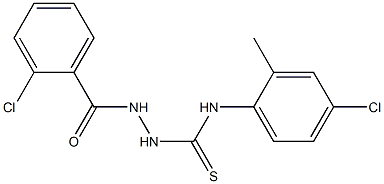 N1-(4-chloro-2-methylphenyl)-2-(2-chlorobenzoyl)hydrazine-1-carbothioamide Struktur