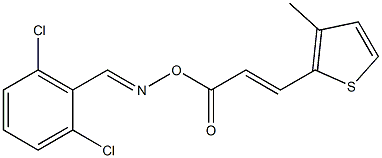 2-[3-({[(2,6-dichlorophenyl)methylene]amino}oxy)-3-oxoprop-1-enyl]-3-methylthiophene Struktur