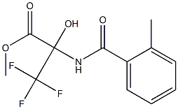 methyl 3,3,3-trifluoro-2-hydroxy-2-[(2-methylbenzoyl)amino]propanoate Struktur