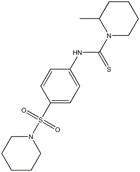 N1-[4-(piperidinosulfonyl)phenyl]-2-methylpiperidine-1-carbothioamide Struktur