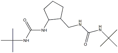 N-(tert-butyl)-N'-[(2-{[(tert-butylamino)carbonyl]amino}cyclopentyl)methyl]urea Struktur