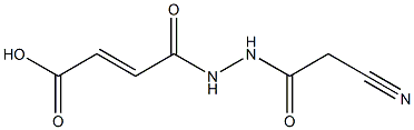 4-[2-(2-cyanoacetyl)hydrazino]-4-oxobut-2-enoic acid Struktur