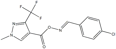 4-[({[(4-chlorophenyl)methylene]amino}oxy)carbonyl]-1-methyl-3-(trifluoromethyl)-1H-pyrazole Struktur