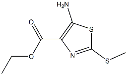 ethyl 5-amino-2-(methylthio)-1,3-thiazole-4-carboxylate Struktur