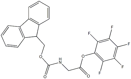 2,3,4,5,6-pentafluorophenyl 2-{[(9H-fluoren-9-ylmethoxy)carbonyl]amino}acetate Struktur