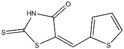 5-(2-thienylmethylidene)-2-thioxo-1,3-thiazolan-4-one Struktur