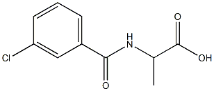 2-[(3-chlorobenzoyl)amino]propanoic acid Struktur