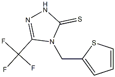 4-(2-thienylmethyl)-5-(trifluoromethyl)-2,4-dihydro-3H-1,2,4-triazole-3-thione Struktur