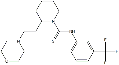 N1-[3-(trifluoromethyl)phenyl]-2-(2-morpholinoethyl)piperidine-1-carbothioamide Struktur