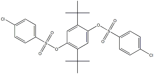 2,5-di(tert-butyl)-4-{[(4-chlorophenyl)sulfonyl]oxy}phenyl 4-chlorobenzene-1-sulfonate Struktur