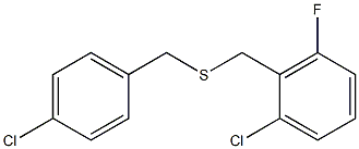 1-chloro-2-{[(4-chlorobenzyl)thio]methyl}-3-fluorobenzene Struktur