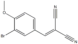 2-[(3-bromo-4-methoxyphenyl)methylene]malononitrile Struktur