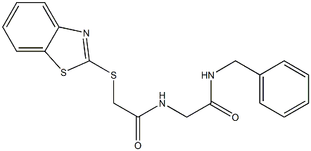 N1-[2-(benzylamino)-2-oxoethyl]-2-(1,3-benzothiazol-2-ylthio)acetamide Struktur