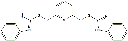 2-[({6-[(1H-benzo[d]imidazol-2-ylthio)methyl]-2-pyridyl}methyl)thio]-1H-benzo[d]imidazole Struktur