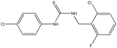 N-(2-chloro-6-fluorobenzyl)-N'-(4-chlorophenyl)thiourea Struktur