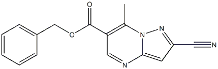 benzyl 2-cyano-7-methylpyrazolo[1,5-a]pyrimidine-6-carboxylate Struktur