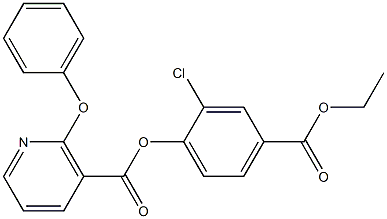 2-chloro-4-(ethoxycarbonyl)phenyl 2-phenoxynicotinate Struktur