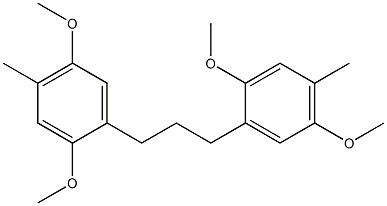 1-[3-(2,5-dimethoxy-4-methylphenyl)propyl]-2,5-dimethoxy-4-methylbenzene Struktur