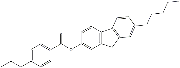 7-pentyl-9H-fluoren-2-yl 4-propylbenzoate Struktur