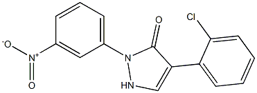 4-(2-chlorophenyl)-2-(3-nitrophenyl)-1,2-dihydro-3H-pyrazol-3-one Struktur