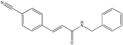 (E)-N-benzyl-3-(4-cyanophenyl)-2-propenamide Struktur