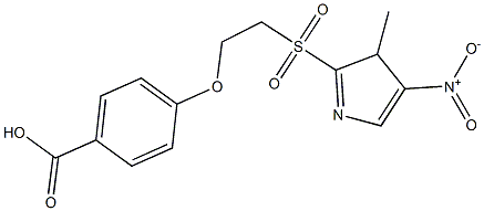 4-{2-[(3-methyl-4-nitro-3H-pyrrol-2-yl)sulfonyl]ethoxy}benzoic acid Struktur