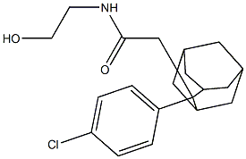 2-[2-(4-chlorophenyl)-2-adamantyl]-N-(2-hydroxyethyl)acetamide Struktur