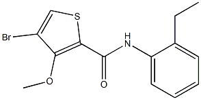 N2-(2-ethylphenyl)-4-bromo-3-methoxythiophene-2-carboxamide Struktur