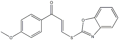 3-(1,3-benzoxazol-2-ylthio)-1-(4-methoxyphenyl)prop-2-en-1-one Struktur