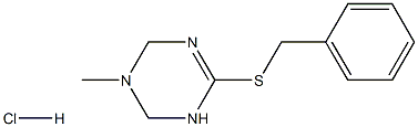 6-(benzylthio)-3-methyl-1,2,3,4-tetrahydro-1,3,5-triazine hydrochloride Struktur