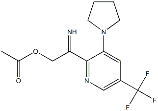 2-[(acetyloxy)ethanimidoyl]-3-(1-pyrrolidinyl)-5-(trifluoromethyl)pyridine Struktur