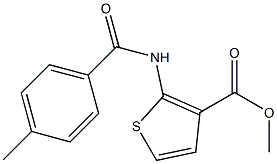 methyl 2-[(4-methylbenzoyl)amino]thiophene-3-carboxylate Struktur