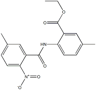 ethyl 5-methyl-2-[(5-methyl-2-nitrobenzoyl)amino]benzoate Struktur