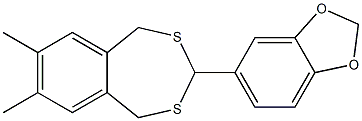 5-(7,8-dimethyl-1,5-dihydro-2,4-benzodithiepin-3-yl)-1,3-benzodioxole Struktur