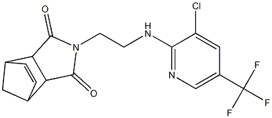 4-(2-{[3-chloro-5-(trifluoromethyl)-2-pyridinyl]amino}ethyl)-4-azatricyclo[5.2.1.0~2,6~]dec-8-ene-3,5-dione Struktur