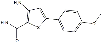 3-amino-5-(4-methoxyphenyl)thiophene-2-carboxamide Struktur