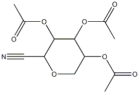 3,5-di(acetyloxy)-2-cyanotetrahydro-2H-pyran-4-yl acetate Struktur