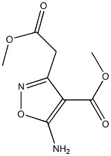 methyl 5-amino-3-(2-methoxy-2-oxoethyl)isoxazole-4-carboxylate Struktur