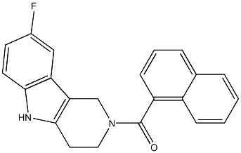 (8-fluoro-2,3,4,5-tetrahydro-1H-pyrido[4,3-b]indol-2-yl)(1-naphthyl)methanone Struktur