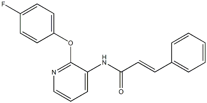 N1-[2-(4-fluorophenoxy)-3-pyridyl]-3-phenylacrylamide Struktur